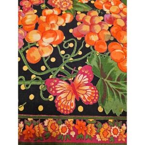 April Cornell for Now Cotton Placemats Set of 4 Bright Floral Fruit Butterfly